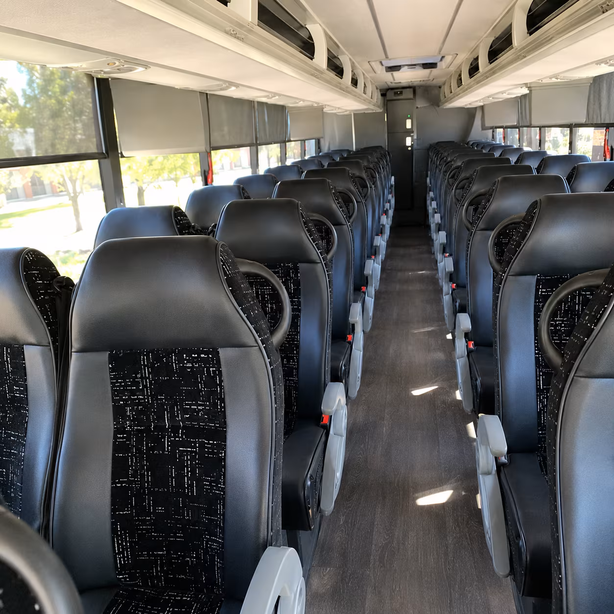 west bloomfield charter bus rental interior