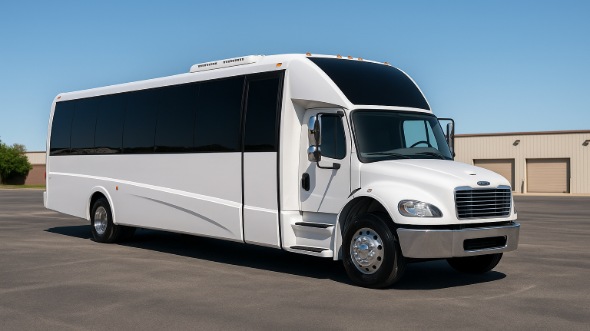 Exterior of Charter Bus Company Novi's 15 Passenger Minibus in Novi