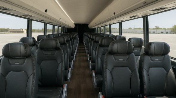 Interior of Charter Bus Company Novi's 28 Passenger Mini bus in Novi