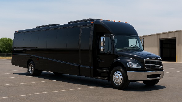 Exterior of Charter Bus Company Novi's 30 Passenger Minibus in Novi