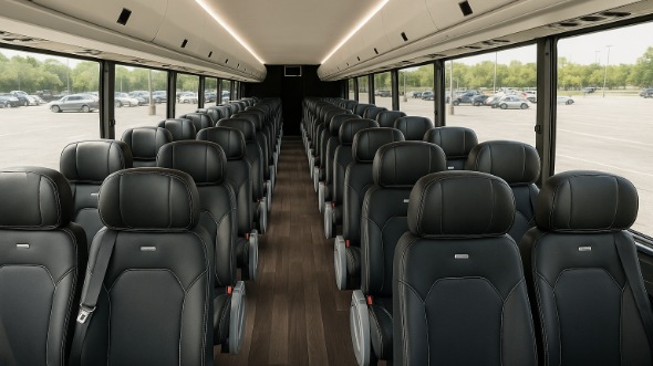 Interior of Charter Bus Company Novi's 35 Passenger Minibus in Novi