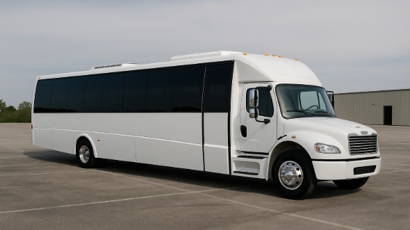 Exterior of Charter Bus Company Novi's 35 Passenger Minibus in Novi