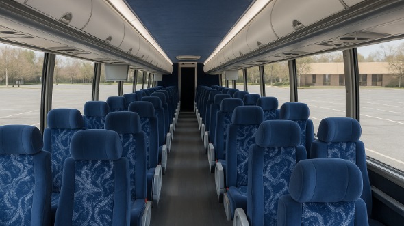 Interior of Charter Bus Company Novi's 54 Passenger Charter Bus in Novi