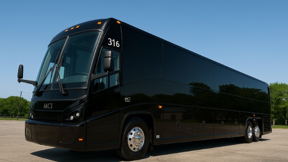 Exterior of Charter Bus Company Novi's 54 Passenger Charter Bus in Novi