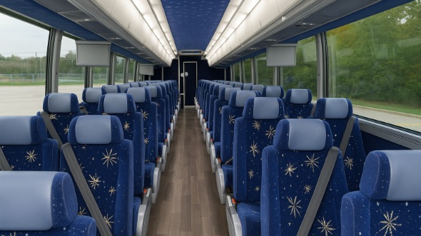 commerce 50 passenger charter bus inside