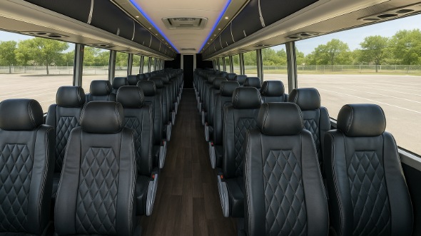 commerce 50 passenger charter bus interior