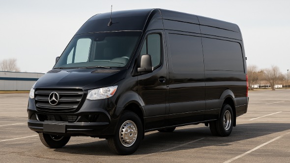 Exterior of Charter Bus Company Novi's Sprinter Limo in Novi